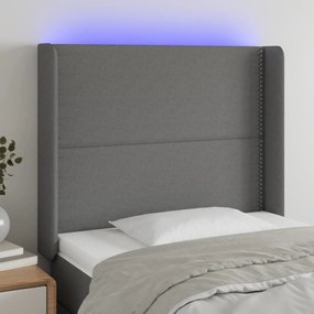 Testiera A Led Grigioscuro 103x16x118/128cm İntessuto /