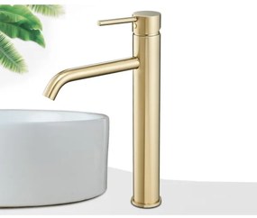 REA-B9409 - Miscelatore per lavabo LUNGO 28 cm, finitura oro