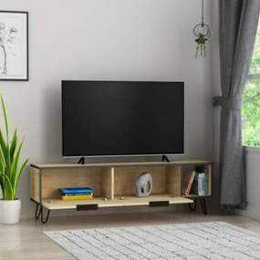 Mobile Porta Tv 150 Cm Con Piedini In Metallo Furoki Effetto Legno