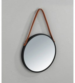 Specchio sospeso nero , ø 40 cm Borrone - Wenko