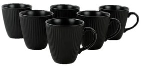 Tazze in ceramica nera in set da 6 pezzi 0,3 l - Hermia