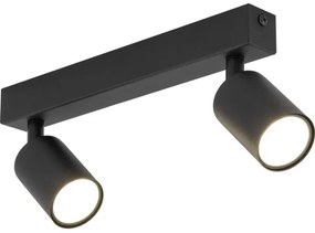 Faretto NEX 2xGU10/10W/230V nero