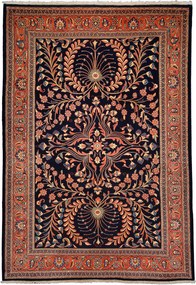 Sarouk Tappeto 310x220 Rosa (Iran) Annodato A Mano