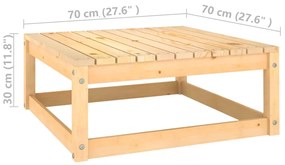 Set Divani da Giardino 4 pz con Cuscini Legno Massello di Pino