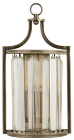 Applique Contemporanea Victoria Acciaio Adjustable Vetro 1 Luce E14