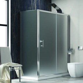 Doccia 100x70 angolare con scorrevole vetro opaco anticalcare KF5000S - KAMALU
