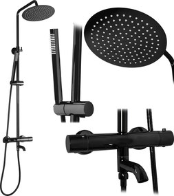 Set Doccia da incasso con Termostatato Lungo Black Metallic