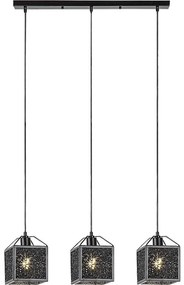 Rabalux 72219 - Lampadario a sospensione con filo SAMILO 3xE27/40W/230V nero