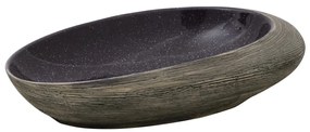Lavabo da Appoggio Viola e Grigio Ovale 59x40x14 cm Ceramica