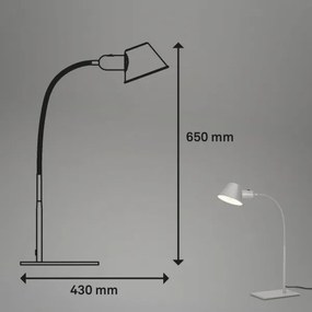 Brilo - Lampada da tavolo 1x E27/10W/230V cromo opaco