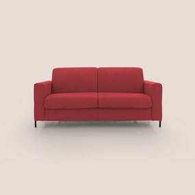 Ortensia divano letto materasso H18 cm con piedi alti in elegante microfibra smacchiabile T11