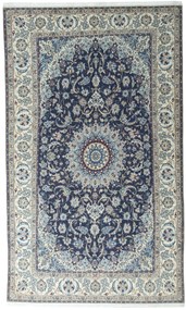 Nain Tappeto persiano 350 x 210 Blu (Iran) Annodato A Mano