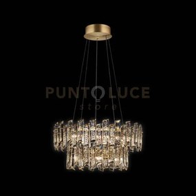 Arcadia lampada a sospensione 2 livelli 6/9 luci, oro, 15 lampadine...