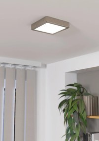 Plafoniera Moderna Fueva 5 Acciaio Nichel Satinato Led Integrato 11W