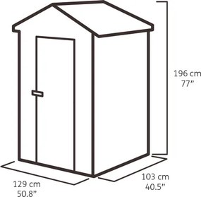 Casetta da Giardino Porta Attrezzi 129x103x196 cmin Resina Effetto Legno Keter Manor 4x3 Beige...