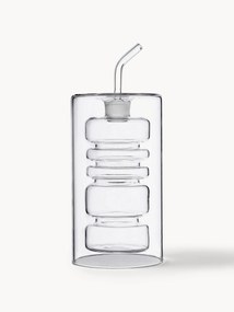 Distributore aceto e olio in vetro borosilicato fatto a mano Rings alt. 19 cm