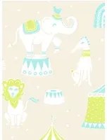 Majvillan Tapete Circus - Beigegrey/ Turquoise/ Green/ White
