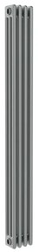 Radiatore acqua calda in acciaio 3 colonne, 4 elementi interasse 17,35 cm, grigio