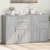 Credenze 2 pz Grigio Sonoma 60x31x70 cm in Legno Multistrato 3276565