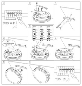 Plafoniera LED da bagno con sensore ELLÉ LED/24W/230V diametro 26 cm IP54 antracite