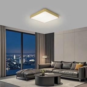 Brilagi-LED Plafoniera dimmerabile POOL LED/36W/230V 3000-6000K 40x40 cm dorata + telecomando incluso