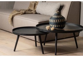 Tavolino nero , Ø 78 cm Mesa - WOOOD