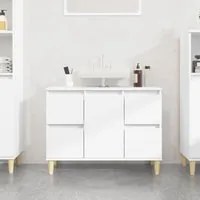 Mobile Lavabo Bianco 80x33x60 cm in Legno Multistrato 821268