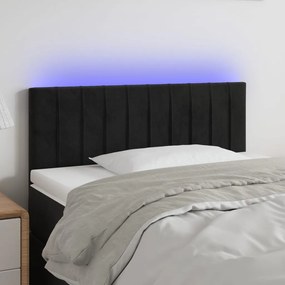Testiera A Led Nera 90x5x78/88 Cm İn Similpelle /