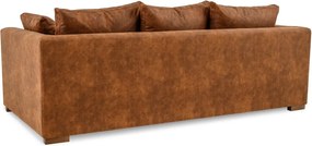 Divano in similpelle marrone cognac 225 cm Hamburg - Scandic