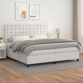 Giroletto A Molle Con Materasso Bianco 200x200cm İn Similpelle /