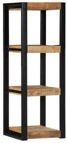 Mensola Da Parete 35x35x100cm İn Legno Massello Di Mango Grezzo /