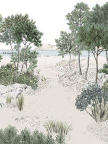 Isidore Leroy Carta da parati panoramica Dune Naturel - Panel A