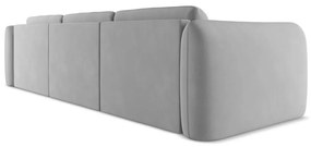 Divano angolare grigio chiaro (con penisola a destra) Hoku – Makamii