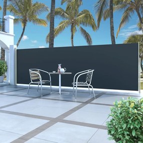 Tenda Da Sole Laterale Retrattile 160 X 500 Cm Nera /