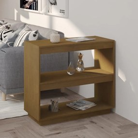 Libreria marrone miele 80x35x71 cm in legno massello di pino