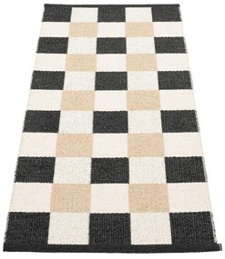 Passatoia da interno/esterno nera/color crema 70x160 cm Pix Black Vanilla – Pappelina