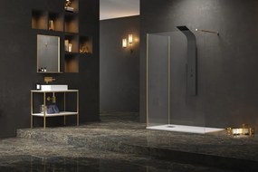 Box doccia 90x90 walk-in telaio oro | KW4000G - KAMALU
