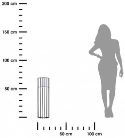 Vaso da fiori in metallo LOFT 70x20 cm nero/bianco