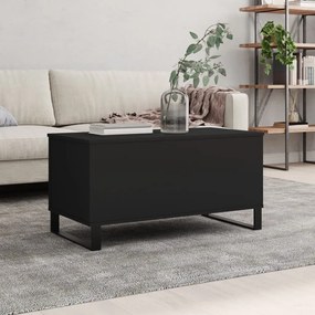 Tavolino Da Salotto Nero 90x44,5x45 Cm İn Legno Multistrato /