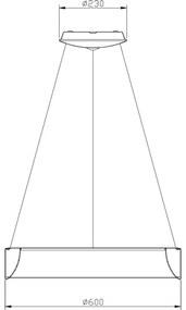 Deko-Light 342125 - Lampadario LED dimmerabile SCULPTORIS LED/27W/230V 4000K diametro 60cm