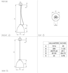 Lampadario Industrial Camasca 1 Luce Acciaio Nero