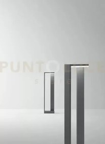 Quad paletto in alluminio antracite opaco led 10w 3000k cri?80 220-...