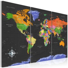 Quadro Maps  Dark Depth  Colore colorful, Dimensioni e Misure 120x80