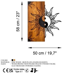 Decorazione da muro 50x58 cm jin jang