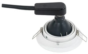 Faretto da incasso rotondo bianco orientabile - Chuck 70