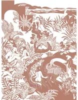 Isidore Leroy Carta da parati panoramica Eternelles Terracotta - A 1/2/3