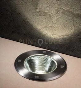 Faro a incasso calpestabile led walk acciaio tondo 12w 1400lm 3000k...