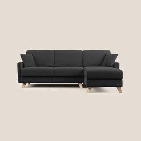 Edgar divano letto angolare in tessuto felis impermeabile T03 antracite