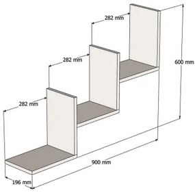 Mensola a muro MIST 60x90 cm bianca