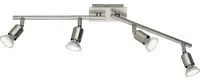 Faretti Barra 4 Spot Led a Soffitto Acciaio Moderno Nimes GD Trio